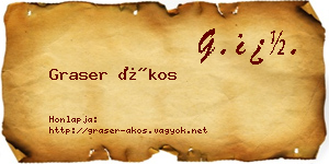 Graser Ákos névjegykártya