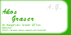 akos graser business card